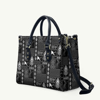 Papua New Guinea Heritage Motif Leather Bag Black Version LT05 Black - Polynesian Pride