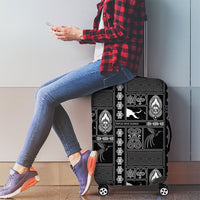Papua New Guinea Heritage Motif Luggage Cover Black Version LT05 - Polynesian Pride