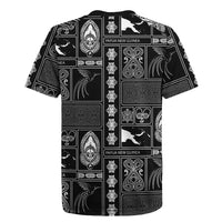 Papua New Guinea Heritage Motif Rugby Jersey Black Version LT05 - Polynesian Pride