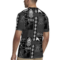 Papua New Guinea Heritage Motif Rugby Jersey Black Version LT05 - Polynesian Pride