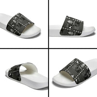 Papua New Guinea Heritage Motif Slide Sandals Black Version LT05 - Polynesian Pride
