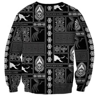Papua New Guinea Heritage Motif Sweatshirt Black Version LT05 - Polynesian Pride