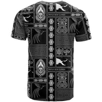 Papua New Guinea Heritage Motif T Shirt Black Version LT05 - Polynesian Pride