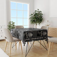 Papua New Guinea Heritage Motif Tablecloth Black Version LT05 - Polynesian Pride