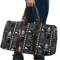 Papua New Guinea Heritage Motif Travel Bag Black Version LT05 - Polynesian Pride