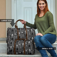 Papua New Guinea Heritage Motif Travel Bag Black Version LT05 - Polynesian Pride
