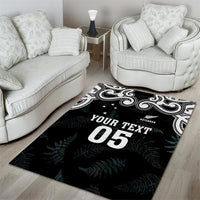 Custom New Zealand Fern Women Rugby Area Rug Maori Pattern