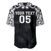 Custom New Zealand Fern Women Rugby Baseball Jersey Maori Pattern