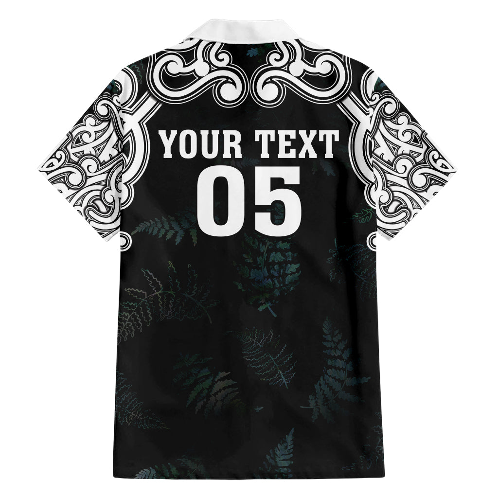 Custom New Zealand Fern Women Rugby Family Matching Short Sleeve Bodycon Dress and Hawaiian Shirt Maori Pattern LT05 - Polynesian Pride