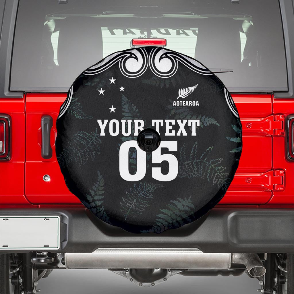 Custom New Zealand Fern Women Rugby Spare Tire Cover Maori Pattern