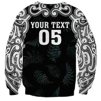Custom New Zealand Fern Women Rugby Sweatshirt Maori Pattern