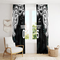Custom New Zealand Fern Women Rugby Window Curtain Maori Pattern