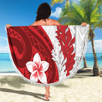 Samoa Teuila 2024 Beach Blanket Samoan Siapo Pattern Red Version