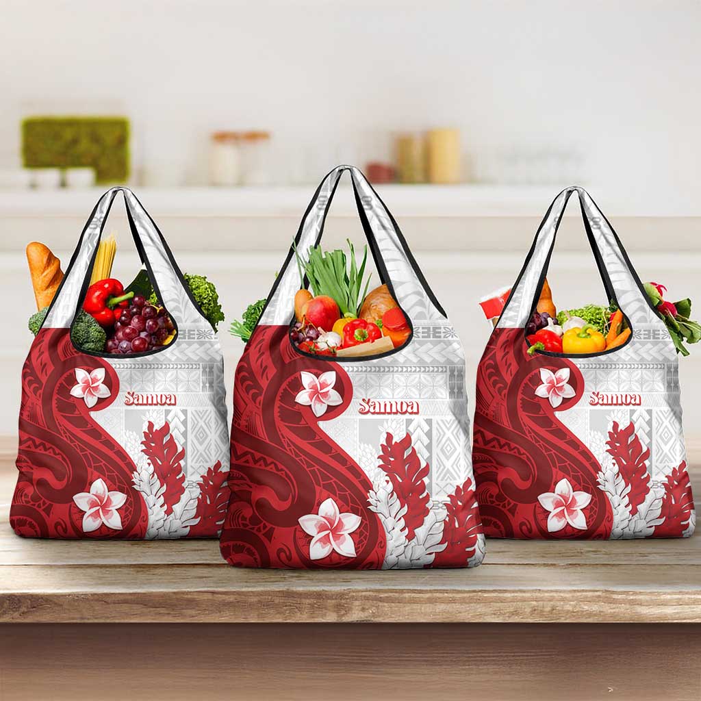 Samoa Teuila 2024 Grocery Bag Samoan Siapo Pattern Red Version