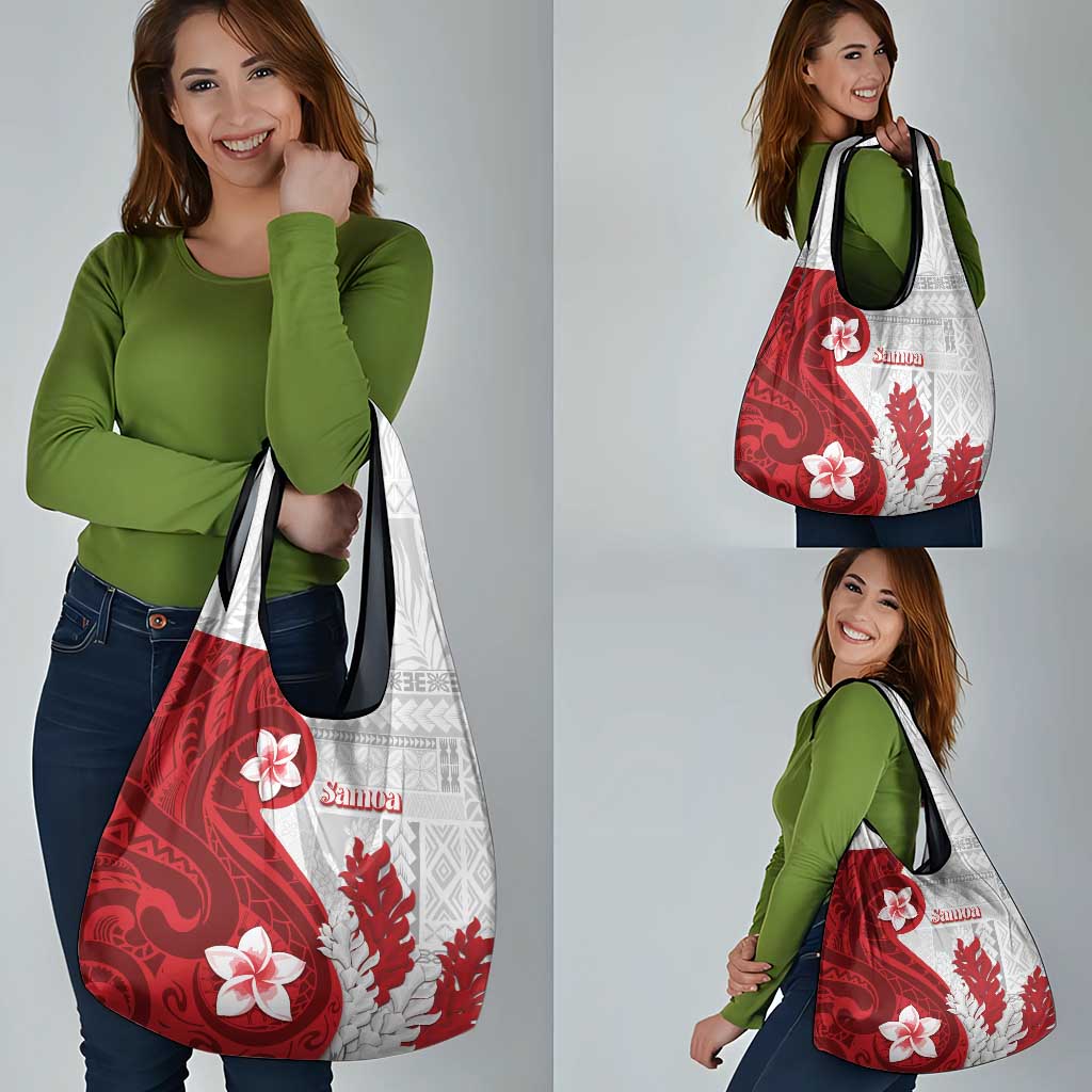 Samoa Teuila 2024 Grocery Bag Samoan Siapo Pattern Red Version