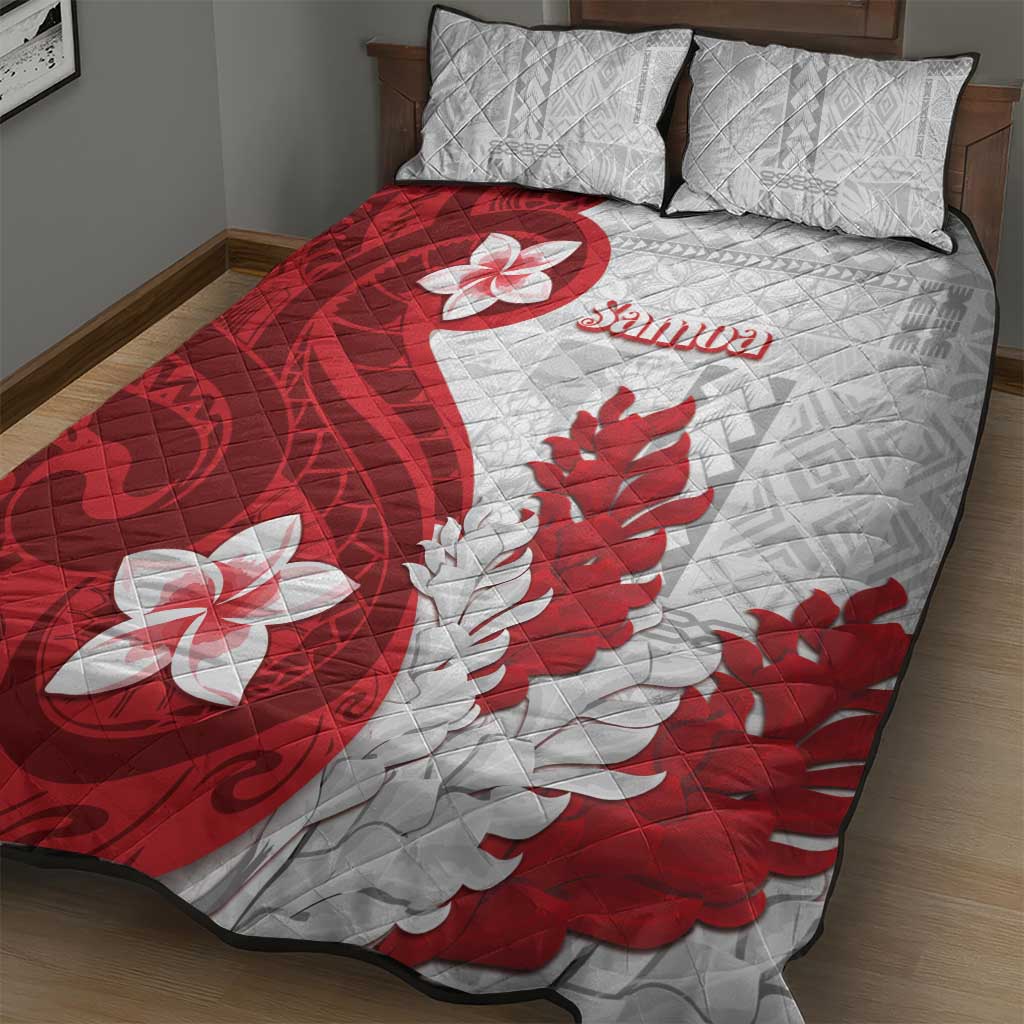 Samoa Teuila 2024 Quilt Bed Set Samoan Siapo Pattern Red Version