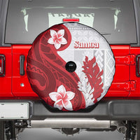 Samoa Teuila 2024 Spare Tire Cover Samoan Siapo Pattern Red Version