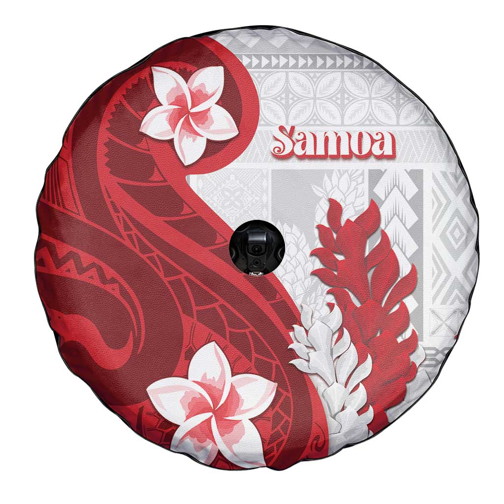 Samoa Teuila 2024 Spare Tire Cover Samoan Siapo Pattern Red Version