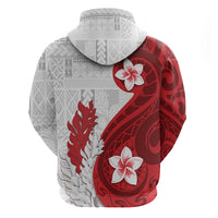 Samoa Teuila 2024 Zip Hoodie Samoan Siapo Pattern Red Version