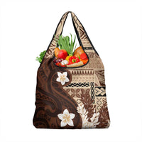 Samoa Teuila 2024 Grocery Bag Samoan Siapo Pattern Brown Version