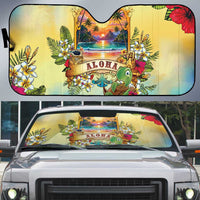 Aloha Hawaii Turtle Auto Sun Shade Retro Style - Polynesian Pride