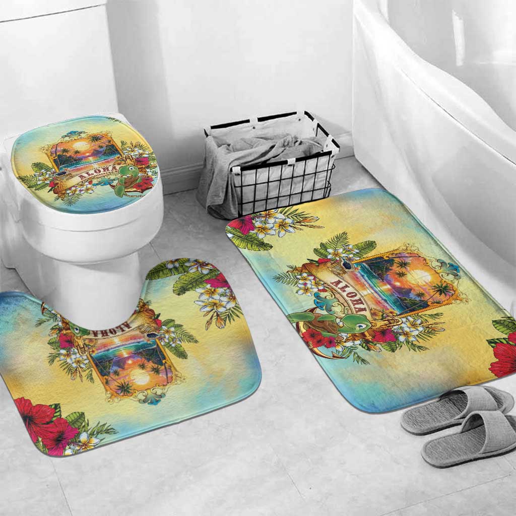 Aloha Hawaii Turtle Bathroom Set Retro Style - Polynesian Pride