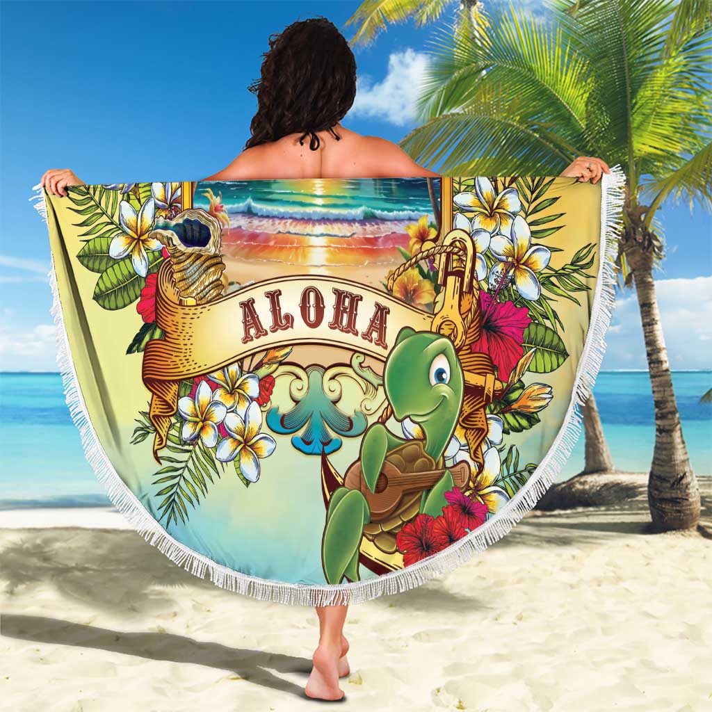 Aloha Hawaii Turtle Beach Blanket Retro Style - Polynesian Pride