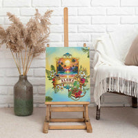 Aloha Hawaii Turtle Canvas Wall Art Retro Style - Polynesian Pride