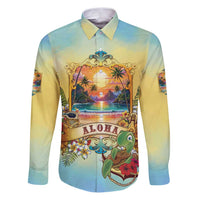 Aloha Hawaii Turtle Family Matching Puletasi and Hawaiian Shirt Retro Style - Polynesian Pride