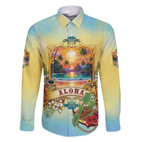 Aloha Hawaii Turtle Family Matching Short Sleeve Bodycon Dress and Hawaiian Shirt Retro Style - Polynesian Pride