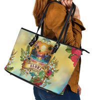 Aloha Hawaii Turtle Leather Tote Bag Retro Style - Polynesian Pride