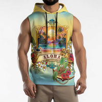 Aloha Hawaii Turtle Sleeveless Hoodie Retro Style LT05 - Polynesian Pride