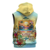Aloha Hawaii Turtle Sleeveless Zip Hoodie Retro Style - Polynesian Pride