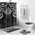 New Zealand Aotearoa Bathroom Set Maori Manta Ray Moko Black - Polynesian Pride