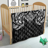 New Zealand Aotearoa Quilt Maori Manta Ray Moko Black - Polynesian Pride