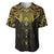 New Zealand Aotearoa Baseball Jersey Maori Manta Ray Moko Gold - Polynesian Pride