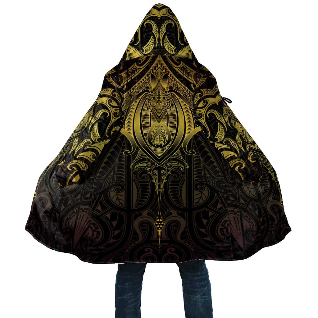New Zealand Aotearoa Cloak Maori Manta Ray Moko Gold - Polynesian Pride
