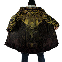 New Zealand Aotearoa Cloak Maori Manta Ray Moko Gold - Polynesian Pride