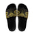 New Zealand Aotearoa Slide Sandals Maori Manta Ray Moko Gold - Polynesian Pride