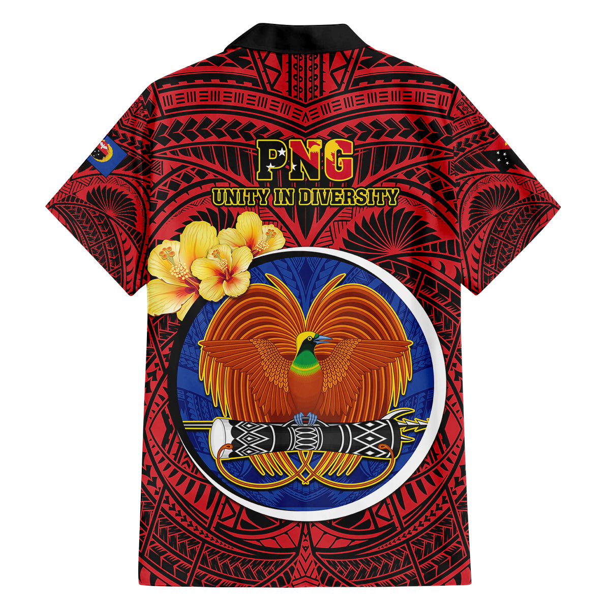 Papua New Guinea Gulf Province Family Matching Puletasi Dress and Hawaiian Shirt Mix Coat Of Arms Polynesian Pattern LT05 - Polynesian Pride