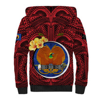 Papua New Guinea Gulf Province Sherpa Hoodie Mix Coat Of Arms Polynesian Pattern LT05 - Polynesian Pride