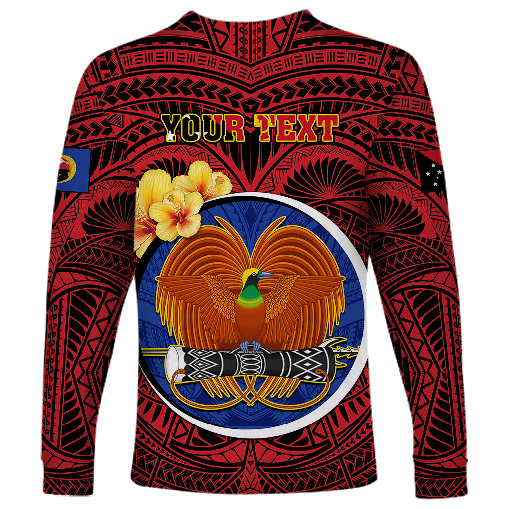 Personalized Papua New Guinea Gulf Province Long Sleeve Shirt Mix Coat Of Arms Polynesian Pattern LT05 - Polynesian Pride