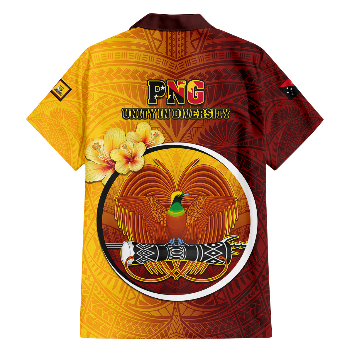 Papua New Guinea Western Province Family Matching Off Shoulder Short Dress and Hawaiian Shirt Mix Coat Of Arms Polynesian Pattern LT05 - Polynesian Pride