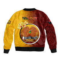 Personalized Papua New Guinea Western Province Bomber Jacket Mix Coat Of Arms Polynesian Pattern LT05 - Polynesian Pride