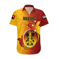 Papua New Guinea Madang Province Hawaiian Shirt Mix Coat Of Arms Polynesian Pattern LT05 Yellow - Polynesian Pride