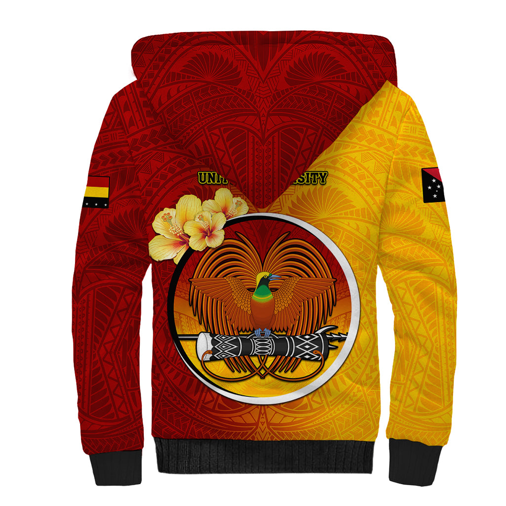 Papua New Guinea Madang Province Sherpa Hoodie Mix Coat Of Arms Polynesian Pattern LT05 - Polynesian Pride