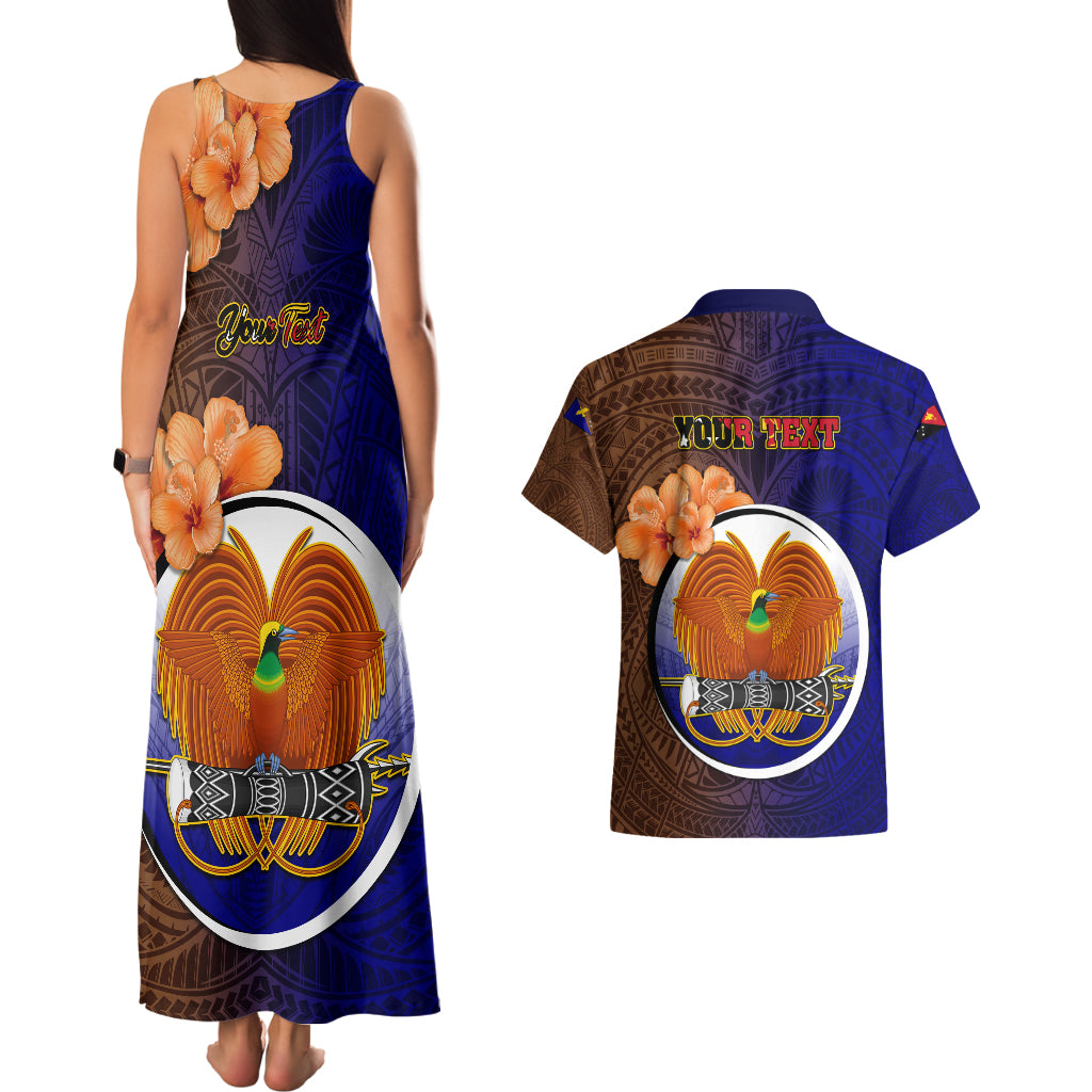 Personalized Papua New Guinea Manus Province Couples Matching Tank Maxi Dress and Hawaiian Shirt Mix Coat Of Arms Polynesian Pattern LT05 - Polynesian Pride