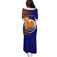 Personalized Papua New Guinea Manus Province Family Matching Puletasi Dress and Hawaiian Shirt Mix Coat Of Arms Polynesian Pattern LT05 - Polynesian Pride