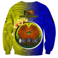 Papua New Guinea Morobe Province Sweatshirt Mix Coat Of Arms Polynesian Pattern LT05 - Polynesian Pride
