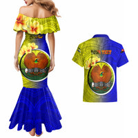Personalized Papua New Guinea Morobe Province Couples Matching Mermaid Dress and Hawaiian Shirt Mix Coat Of Arms Polynesian Pattern LT05 - Polynesian Pride